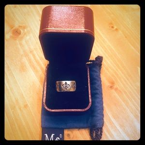 Mignon Faget fleur de lis silver band size 7